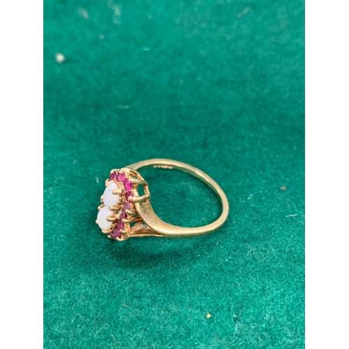 156 - 9CT GOLD JEWELLED RING