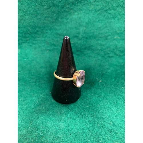 158 - 9CT GOLD AMETHYST RING