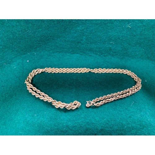 163 - 9CT GOLD ROPE CHAIN NECKLACE 13GMS