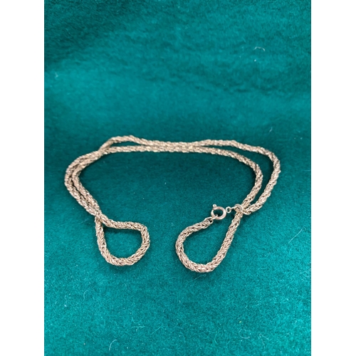 164 - 9CT GOLD ROPE NECKLACE 13 GMS