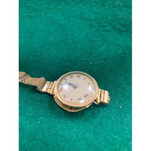 168 - BRITISH MADE 9CT GOLD WATCH CTW 21GMS