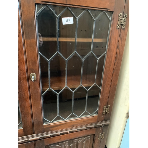 195 - PRIORY LEAD LINED GLASS CABINET