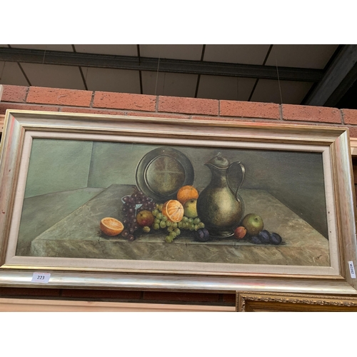 223 - OIL ON BOARD STILL LIFE