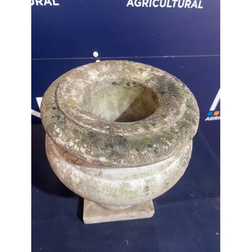 31 - CARVED MARBLE WEATHERED URN