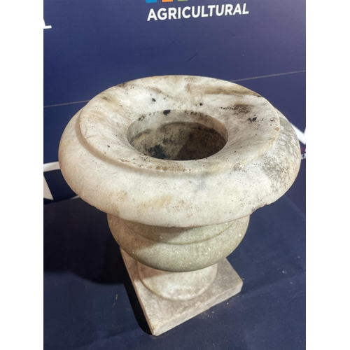 32 - CARVED MARBLE WEATHERED URN