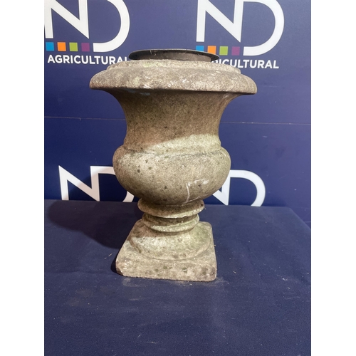 33 - CARVED MARBLE WEATHERED URN