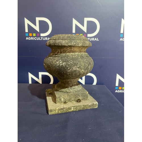 36 - CARVED MARBLE WEATHERED URN