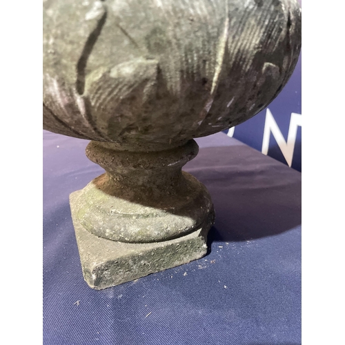 37 - CARVED MARBLE WEATHERED URN