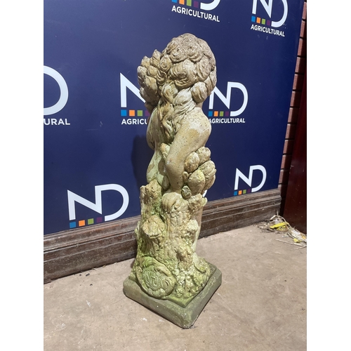 47 - COMPOSITE STONE GARDEN CHERUB