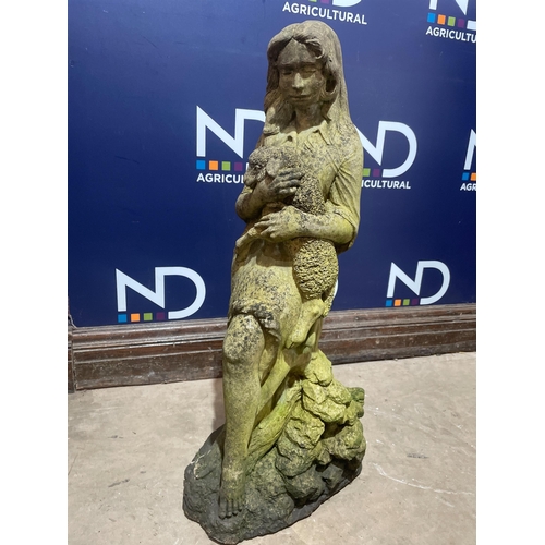 48 - COMPOSITE STONE GARDEN FIGURE