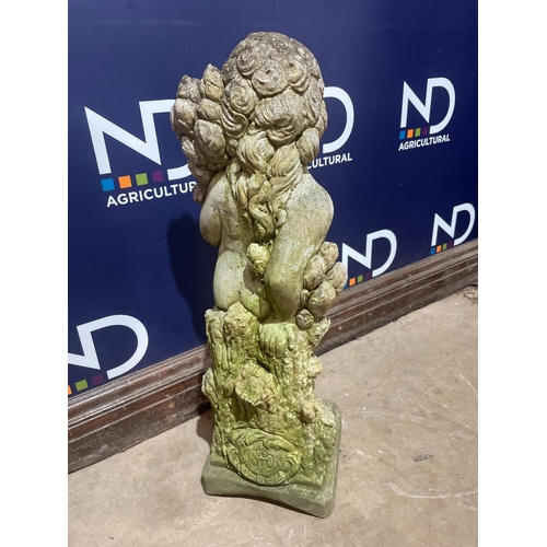 49 - COMPOSITE STONE GARDEN CHERUB