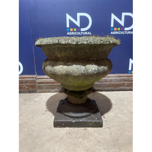 71 - WEATHERED COMPOSITE STONE URN