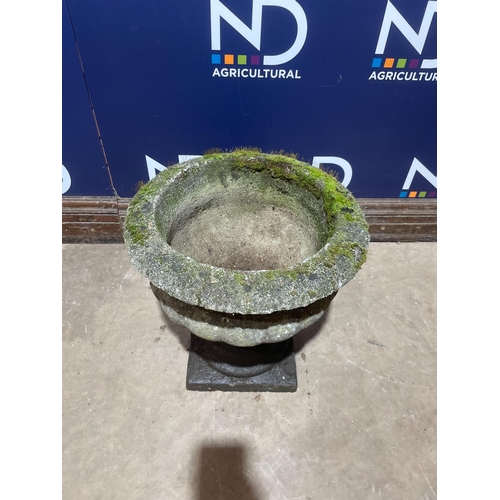 71 - WEATHERED COMPOSITE STONE URN