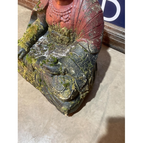 81 - LARGE WEATHERED GARDEN BUDDHA