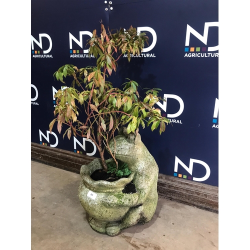 83 - LARGE COMPOSITE STONE FROG PLANTER