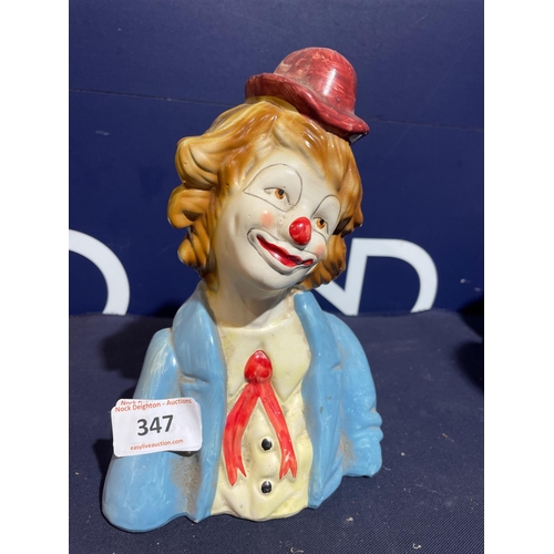 347 - NOVELTY CLOWN MONEY BANK