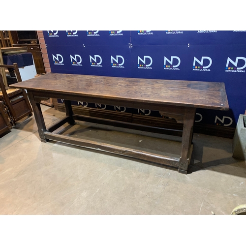 468 - LARGE FARMHOUSE REFECTORY TABLE