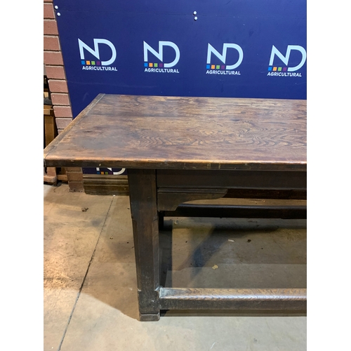 468 - LARGE FARMHOUSE REFECTORY TABLE