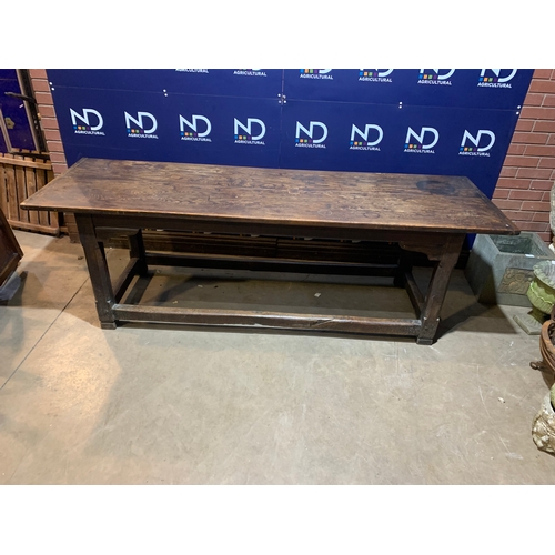 468 - LARGE FARMHOUSE REFECTORY TABLE