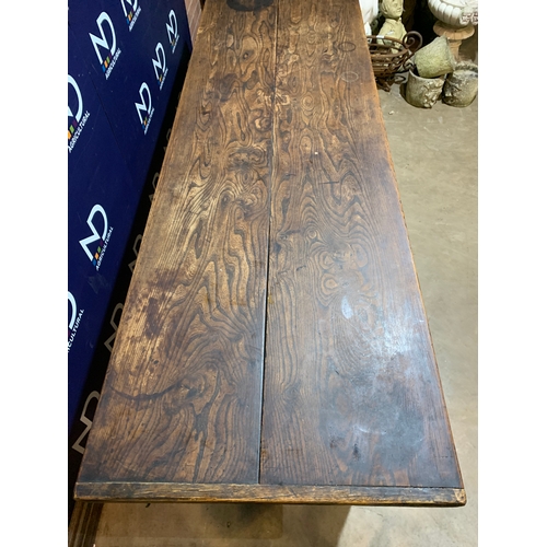 468 - LARGE FARMHOUSE REFECTORY TABLE