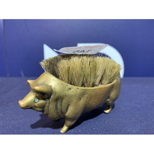 145 - BRASS PIG BRUSH