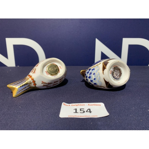 154 - ROYAL CROWN DERBY BIRDS