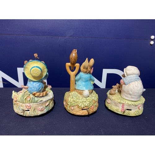 310 - 3 BEATRIX POTTER MUSIC BOXES