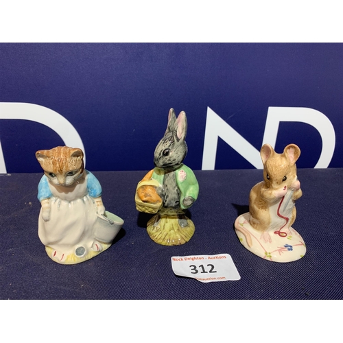 312 - BEATRIX POTTER FIGURES