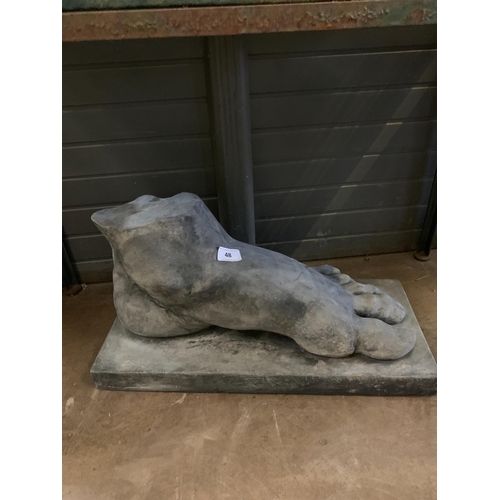 48 - LARGE COMPOSITE STONE FOOT