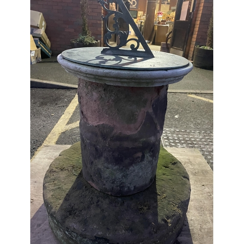 79 - 18TH CENTURY SUNDIAL CARVED SANDSTONE