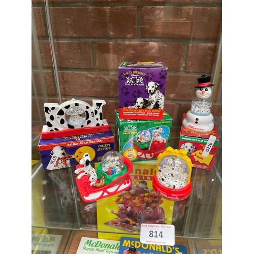 814 - 101 DALMATIANS SNOW GLOBES ETC