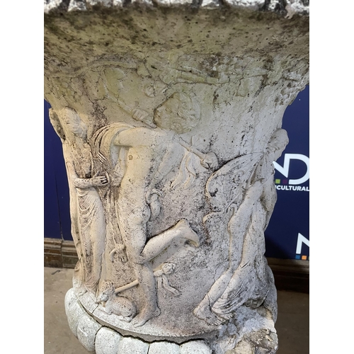 86 - LARGE COMPOSITE STONE URN A/F