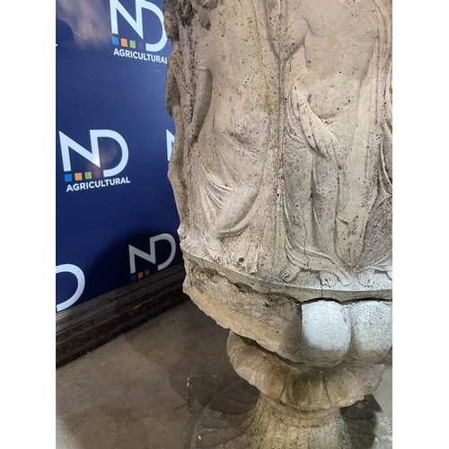 86 - LARGE COMPOSITE STONE URN A/F