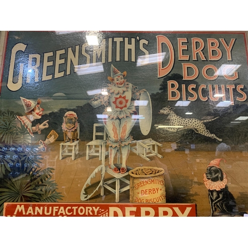 100 - ORIGINAL GREENSMITHS DERBY DOG BISCUIT ADVERTISEMENT