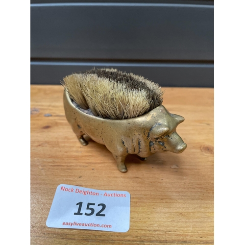 152 - BRASS PIG BRUSH