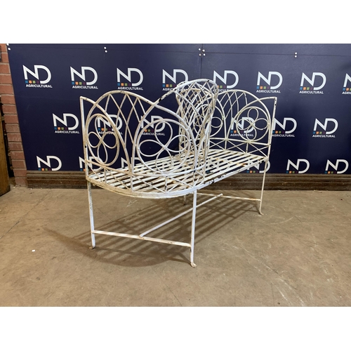 28 - WROUGHT IRON LOVE SEAT