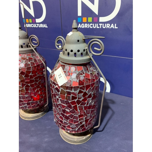 31 - MOSAIC GLASS LANTERNS