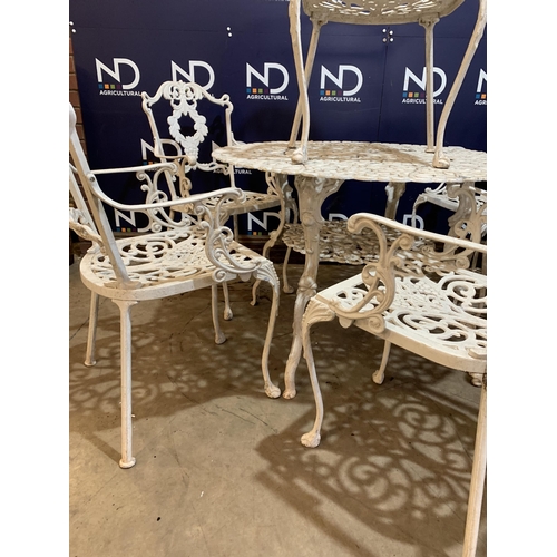 4 - METALIC GARDEN TABLE & CHAIRS