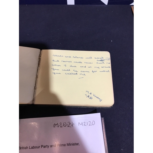 112 - AUTOGRAPH BOOK