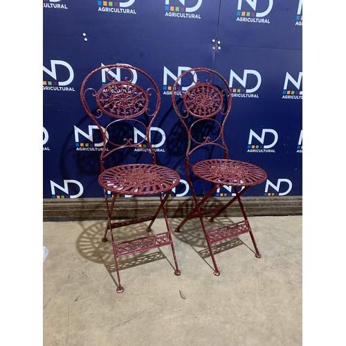 15 - METAL GARDEN CHAIRS