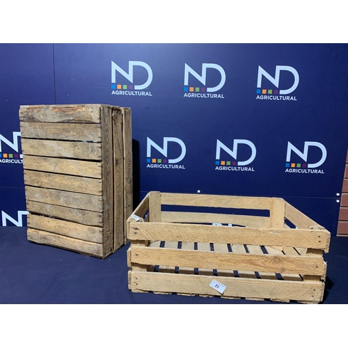 21 - WOODEN CRATES