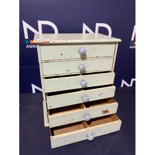 249 - PAINTED HABERDASHERY DRAWERS