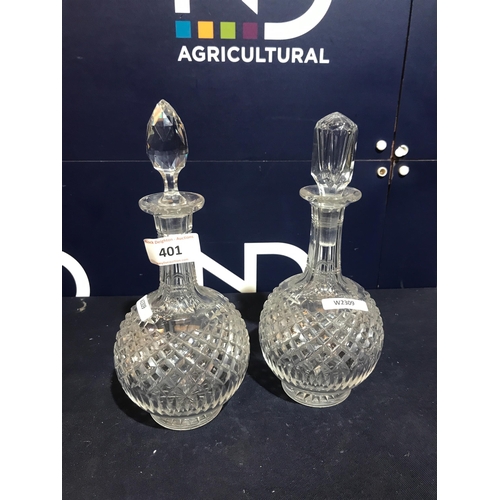 401 - PAIR OF DECANTERS