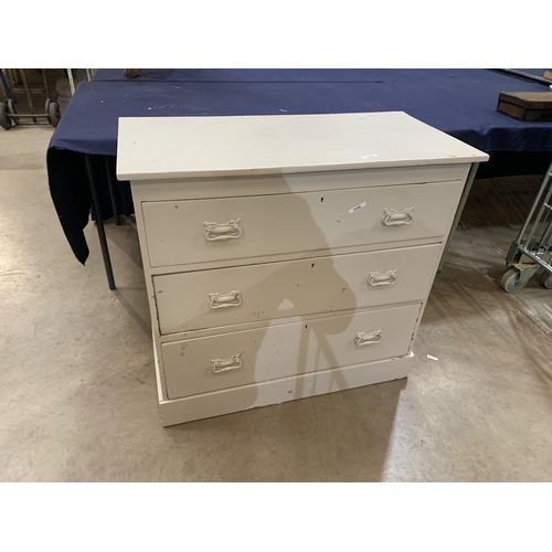 595 - PAINTED SIDEBOARD