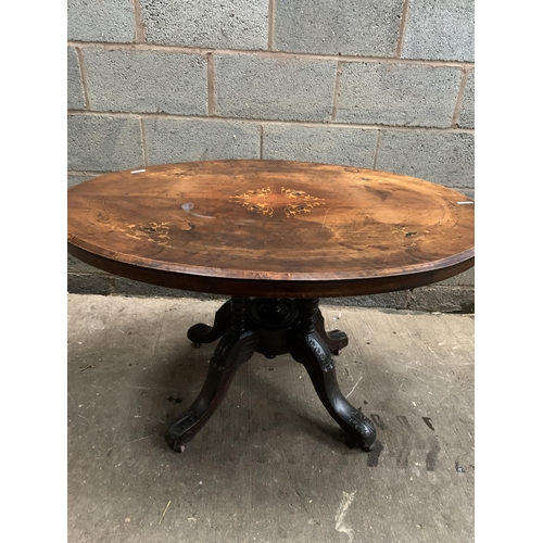 604 - OVAL TILT TOP TABLE