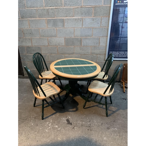 776 - TILED TABLE & CHAIRS