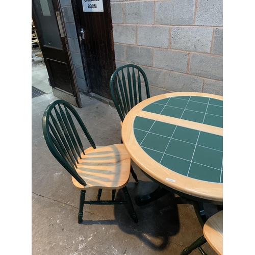 776 - TILED TABLE & CHAIRS