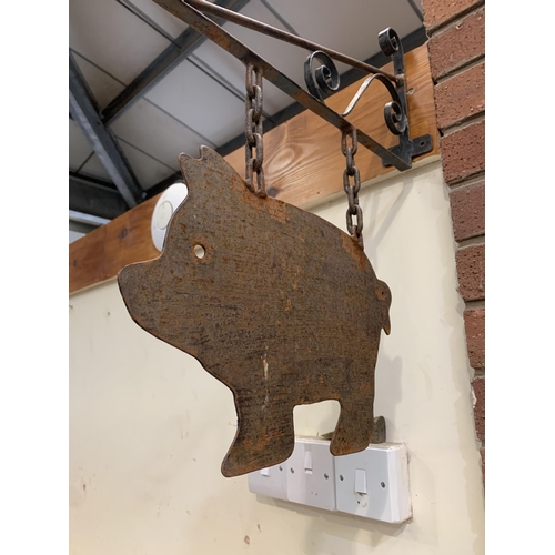 94 - METAL PIG ADVETISMENT SIGN