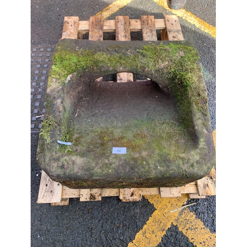 32 - LARGE CARVED SANDSTONE TROUGH