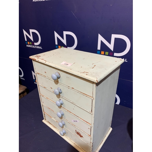 118 - PAINTED PINE CHEST OF DRAWERS